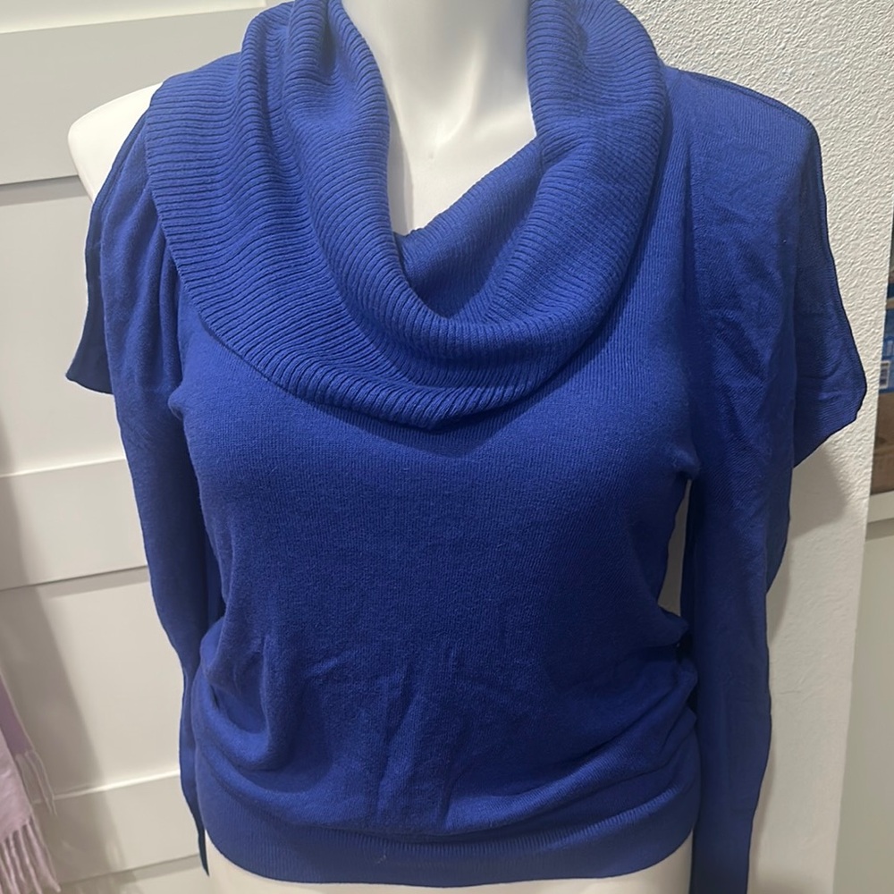 MICHAEL Michael Kors Blue Cowl Neck Sweater